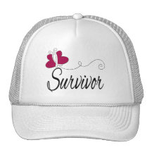 Survivor Butterfly Ribbon Head and Neck Cancer Hat