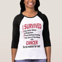 Survivor - Cancer No Match t-shirts