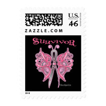 Survivor Celtic Butterfly - Breast Cancer Postage Stamps