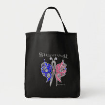 Survivor Celtic Butterfly - Male Breast Cancer Tote Bag