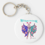 Survivor Celtic Butterfly - Thyroid Cancer Key Chain