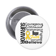 Survivor Collage Neuroblastoma Cancer Button