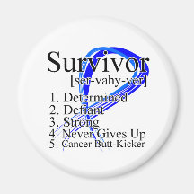 Survivor Definition - Anal Cancer Refrigerator Magnet