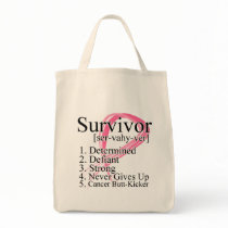Survivor Definition - Breast Cancer Canvas Bag