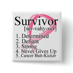 Survivor Definition - Breast Cancer Pins