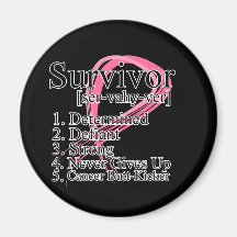 Survivor Definition - Breast Cancer Fridge Magnets