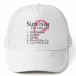 Survivor Definition - Breast Cancer hats