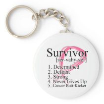 Survivor Definition - Breast Cancer Key Chain