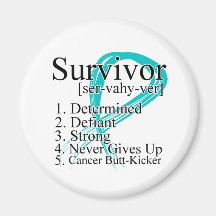 Survivor Definition - Gynecologic Cancer Refrigerator Magnets