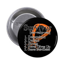Survivor Definition - Kidney Cancer (Orange) Pins