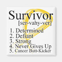 Survivor Definition - Neuroblastoma Cancer Refrigerator Magnet