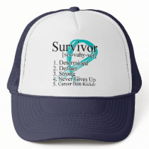 Survivor Definition - Ovarian Cancer Trucker Hat