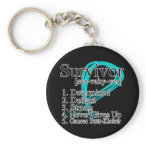 Survivor Definition - Ovarian Cancer Key Chain