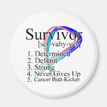 Survivor Definition - Thyroid Cancer Refrigerator Magnet