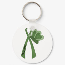 Survivor- Green Awareness keychains