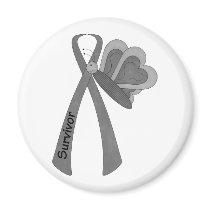 Survivor- Grey/ Silver Awareness Magnet
