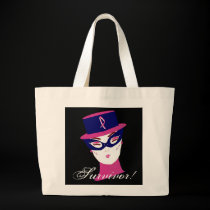Survivor In Pink Breast Cancer Awareness Ribbon I bags by Yve_13 Survivor In Pink Breast Cancer Awareness Ribbon I bags