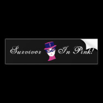 Survivor In Pink Breast Cancer Awareness Ribbon  I bumper stickers
