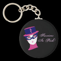 Survivor In Pink Breast Cancer Awareness Ribbon I keychains