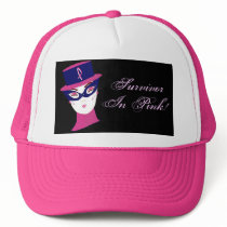 Survivor In Pink Cancer Awareness Ribbon I hats