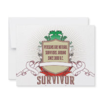 Survivor invitations by EthnoShirts Survivor invitations