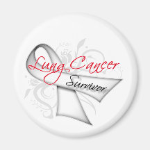 Survivor - Lung Cancer Ribbon Magnets