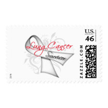 Survivor - Lung Cancer Ribbon Stamp