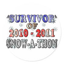 Survivor of 2010-2011Snow-A-Thon Sticker