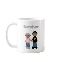 Survivor Pink Ribbon Cartoons mugs