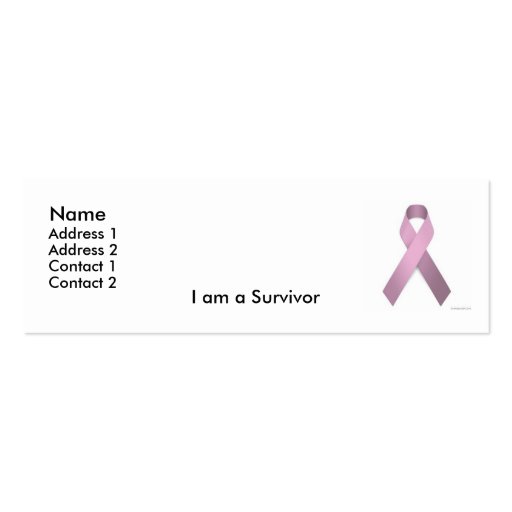 Survivor Profile Card Business Card Templates