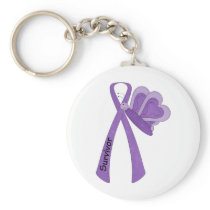 Survivor- Purple Awareness Keychains