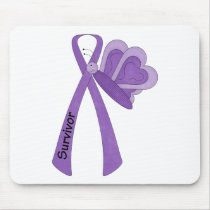 Survivor- Purple Awareness Mouse Pads
