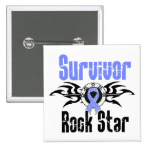 Survivor Rock Star - Esophageal Cancer Survivor Button