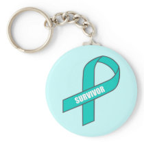 Survivor (Teal Ribbon) Keychains