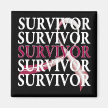 Survivor Whimsical Collage Head Neck Cancer Refrigerator Magnets