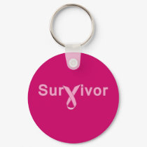 Survivor with Pink Ribbon Products keychains