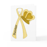 Survivor- Yellow Awareness Ribbon cards