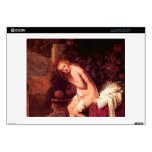 Susanna in bathtubs by Rembrandt Skins For Laptops