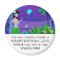 SUSAN'S BIRTHDAY LUAU - Night magnets by cejohnson SUSAN'S BIRTHDAY LUAU - Night magnets