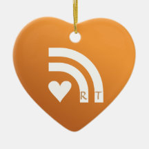 Suscrito a su colgante del corazón de las tarjetas adorno de navidad