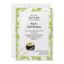 Sushi Birthday Invitation