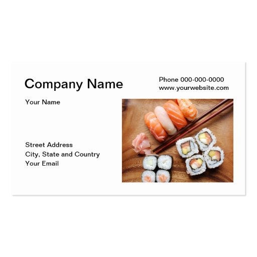Sushi Business Card (front side)