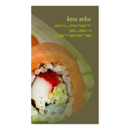Sushi business cards (front side)