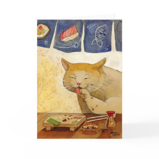 Sushi Cat “All Done” Card – by CSiravo