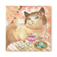 Sushi Cat Dessert First Magnet magnet
