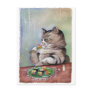 Sushi Cat Fancy Feast Postcard