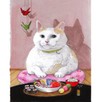 Sushi Cat T-shirts from Bluebirdie's Bootique
