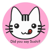 Sushi Cat stickers by tirrera Sushi Cat stickers