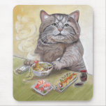 Sushi Cat - Tempura Udon Mousepad mousepads