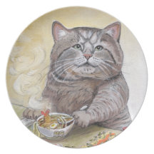 Sushi Cat Tempura Udon Party Plates